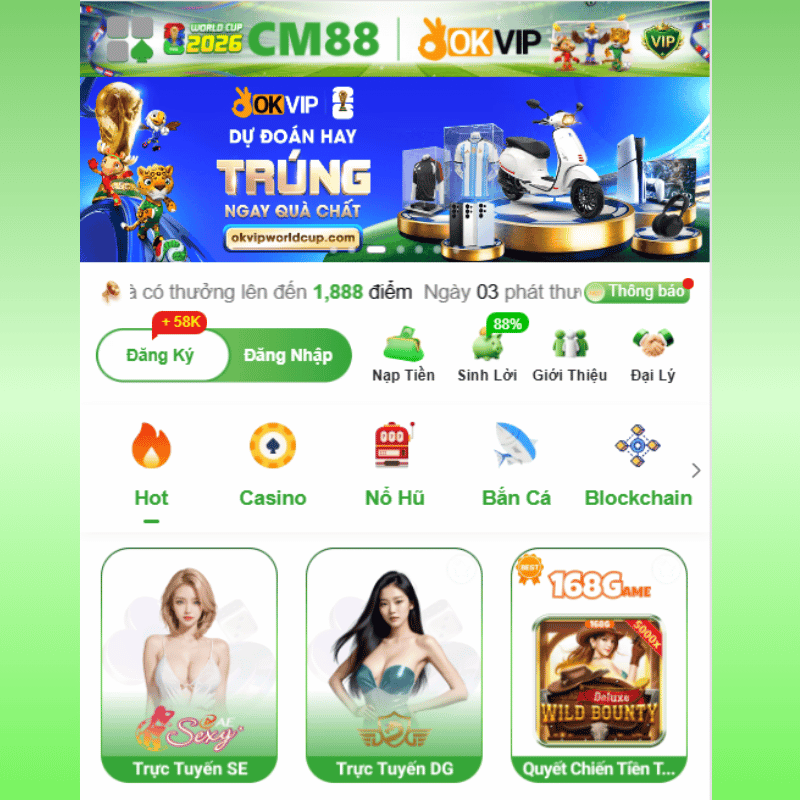 Link vào nhà cái cm88 tại cm88viet.com